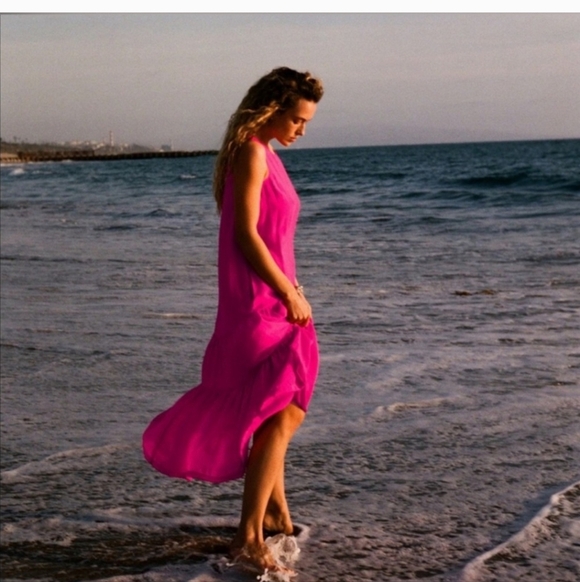 Maeve By Anthropologie Pink Sleeveless Crew Neck Sundress - Picture 5 of 13